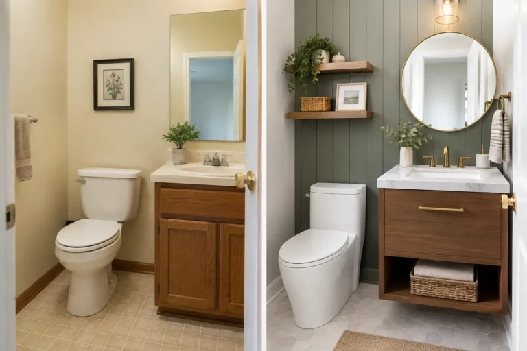 Before After Powder Room Renovation Ideas That Work