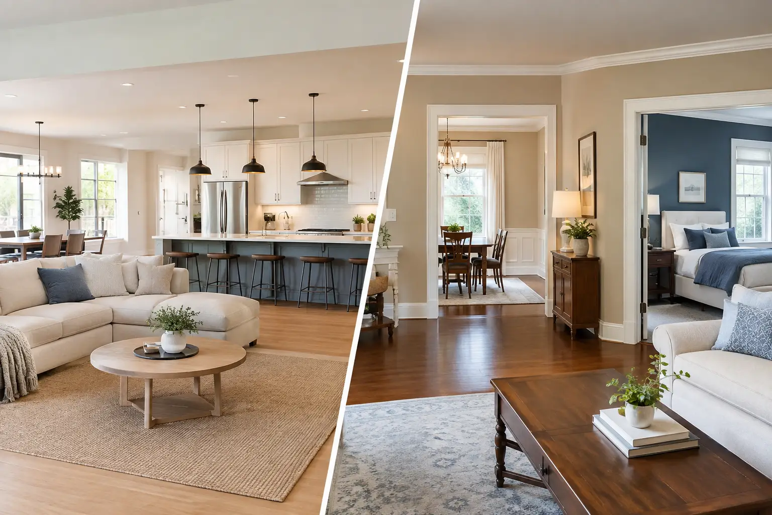 Open Concept Versus Defined Rooms at Home